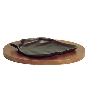 五進 鉄ステーキ皿 木の葉