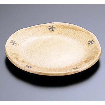 黄瀬戸印花4.0丸皿
