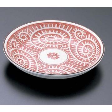 朱タコ唐草 4寸皿