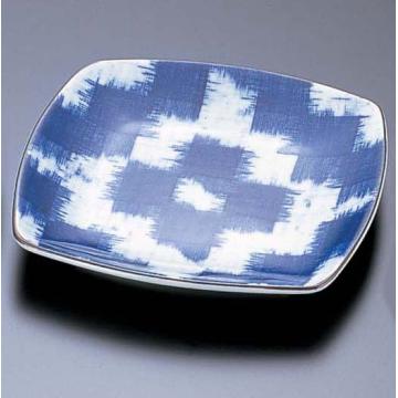 かすり 四角小皿