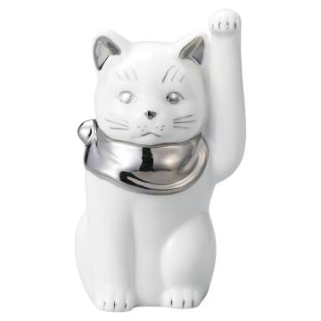 江戸猫4寸プラチナ 左