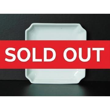 【アウトレット品】白13.2cm隅切皿