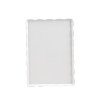 ウェーブメラミンケーキトレー(白)