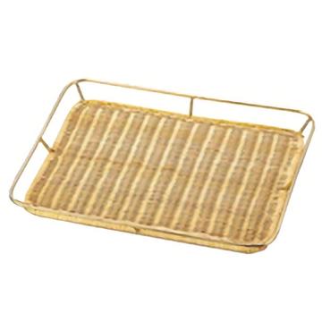 籐製メタリック ワクつきすのこ浅型