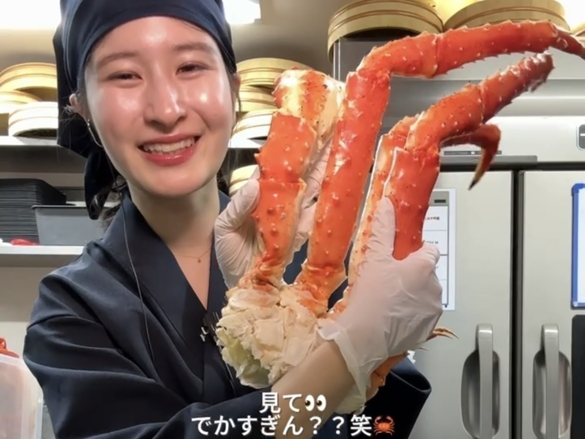 新宿にある「かにざんまい」のキッチンバイトvlog