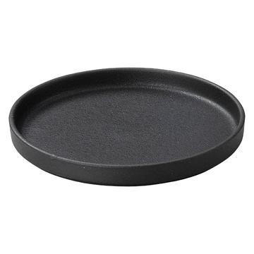 黒曜　１９ｃｍ丸切立皿