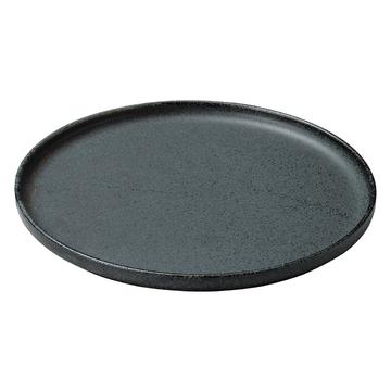 黒滴　７．５丸浅口切立皿