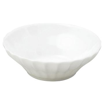 かすみ　白　１２．５ｃｍ浅ボウル