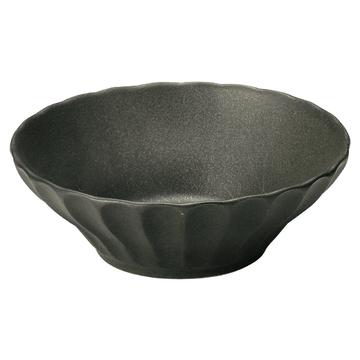 かすみ　黒　１２．５ｃｍ浅ボウル