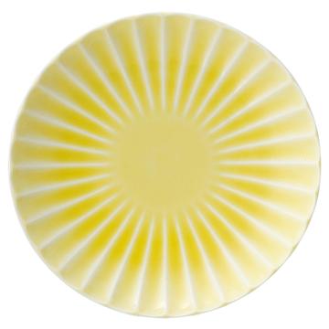 かすみ　黄　１６．５ｃｍ丸皿