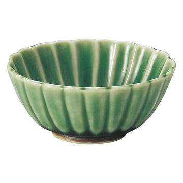 かすみ　緑　１１．５ｃｍ楕円小鉢