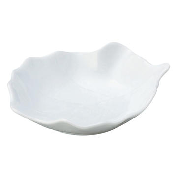 木の葉　白　小皿