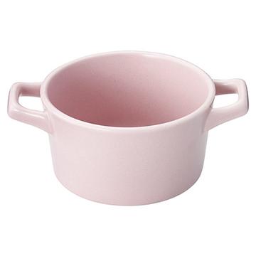 レンジメイト　手付きスープカップ（クラリスピンク）