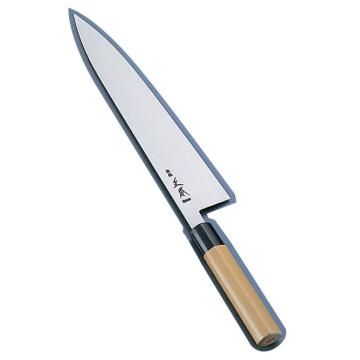 正本　スウェーデン鋼　水牛柄牛刀（両刃）