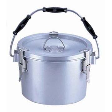 シルバーアルマイト丸型二重クリップ付食缶