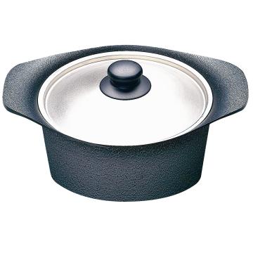 柳宗理　南部鉄器　鉄鍋（ステンレス蓋付）