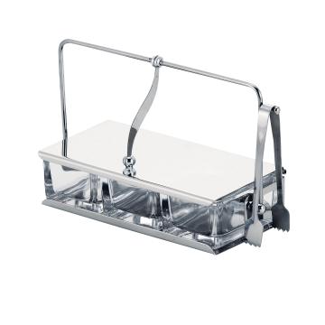 ガラス薬味入れ　No.553（3ヶ仕切）