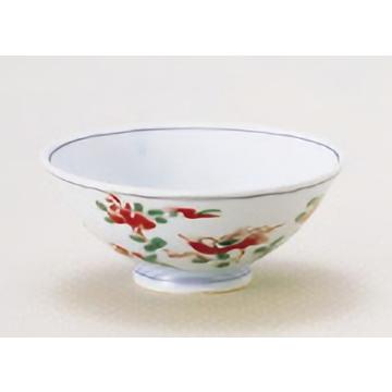 AZ89-10 赤絵花鳥飯碗