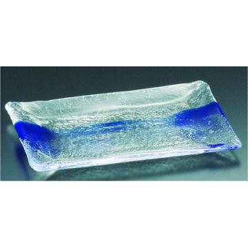 硝子和食器 一筆1  長角大皿