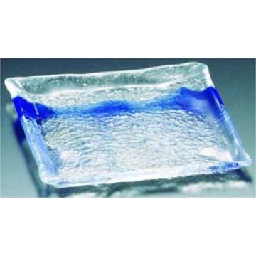 硝子和食器 一筆9  正角大皿