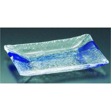 硝子和食器 一筆2  長角中皿