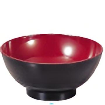 3.8寸筋入椀　黒内朱