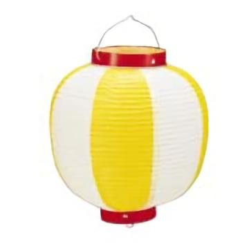 ビニール提灯丸型　《9号》黄／白