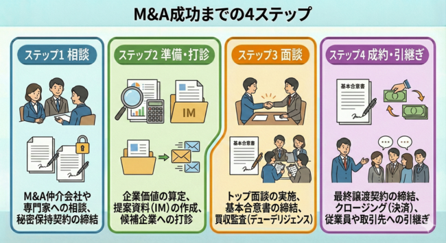 M&A成功までの4ステップ
